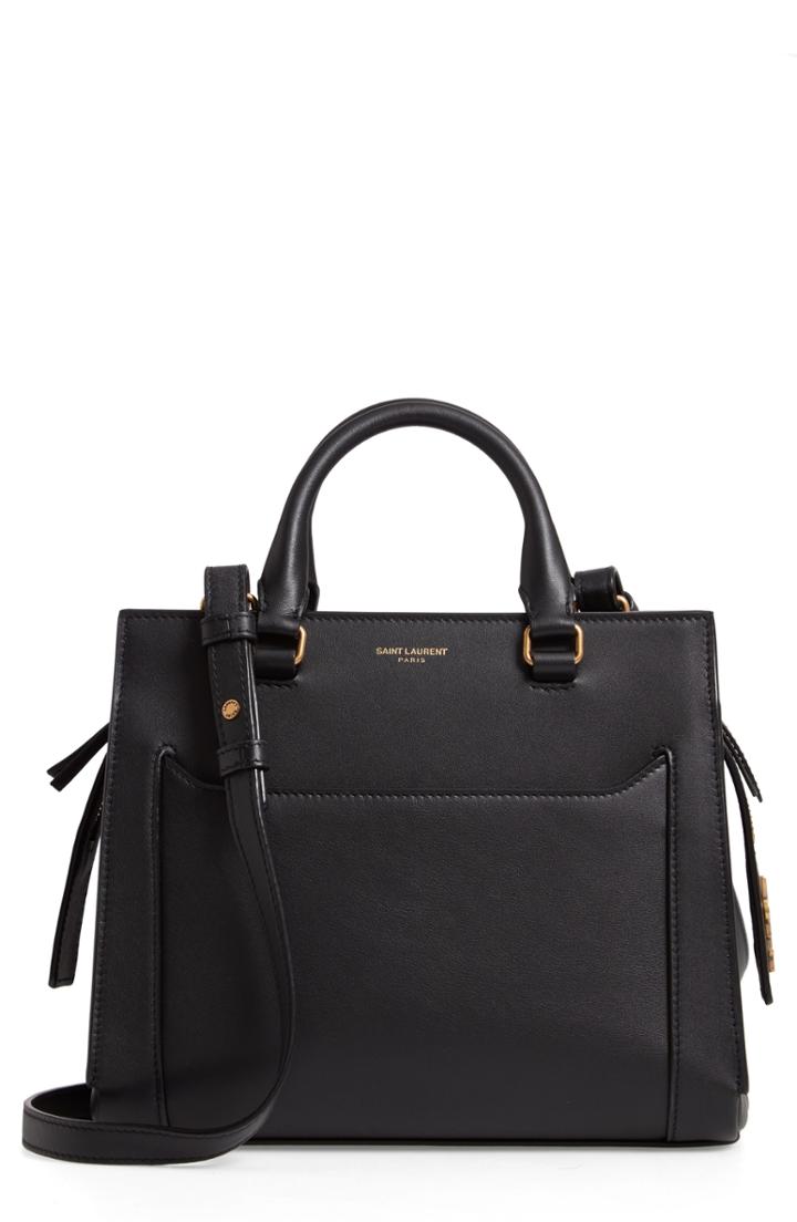 Saint Laurent East Side Baby Cabas Leather Satchel -