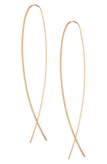 Women's Lana Jewelry Flat Upside Down Hoop Earrings