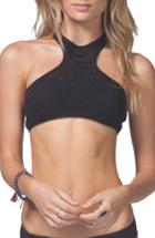 Women's Rip Curl Las Palmas High Neck Bikini Top - Black