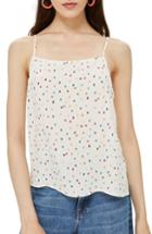 Women's Topshop Sprinkle Spot Camisole Us (fits Like 0-2) - Pink