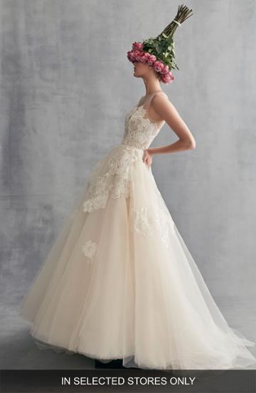 Women's Ines By Ines Di Santo Peony Embroidered Tulle Ballgown