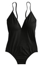 Women's J.crew Playa Montauk Strappy One-piece Swimsuit - Black