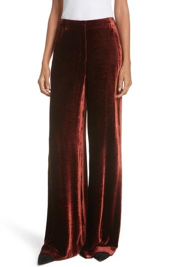 Women's A.l.c. Ashbury Velvet Pants - Burgundy