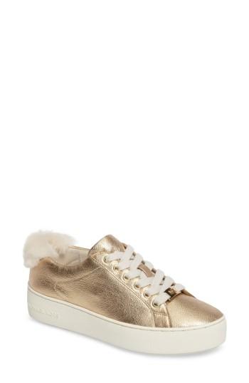 Women's Michael Michael Kors Poppy Platform Sneaker .5 M - Metallic