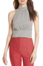 Women's Dvf Stretch Silk Halter Blouse - Ivory