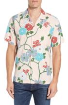 Men's Tori Richard Forbidden Garden Trim Fit Silk Blend Camp Shirt