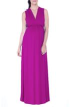 Women's Olian Lucy Maternity Maxi Dress - Purple