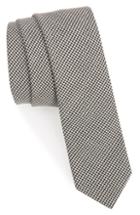 Men's Eleventy Houndstooth Wool Skinny Tie