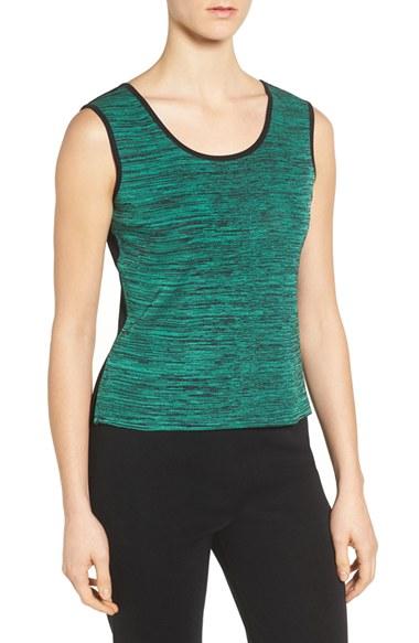 Women's Ming Wang Reversible Scoop Neck Knit Tank - Green
