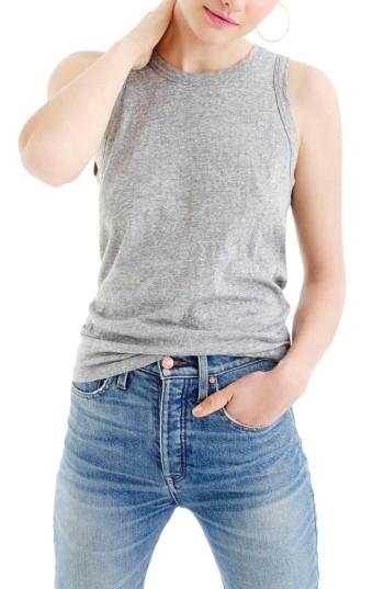 Women's J.crew Knot Back Tank Top - Green