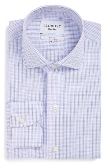 Men's Ledbury Supercore The Eldridge Check Slim Fit Dress Shirt