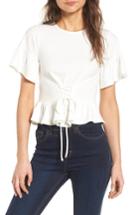 Women's Wayf Lace-up Tee - White
