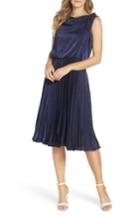 Women's Gal Meets Glam Collection Bethany Shimmer Satin Dress - Blue