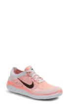 Women's Nike Free Rn Flyknit 2018 Running Shoe M - Orange