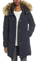 Women's Vince Camuto Down & Feather Fill Parka With Faux Fur Trims - Blue