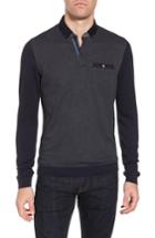 Men's Ted Baker London Woolpak Trim Fit Mouline Polo (s) - Blue