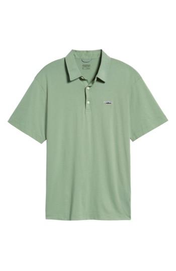 Men's Patagonia 'trout Fitz Roy' Organic Cotton Polo - Green