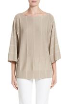Women's Lafayette 148 New York Sequin Knit Cashmere & Silk Pullover, Size - Brown