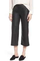 Women's David Lerner Varick Wide Leg Faux Leather Culottes - Black