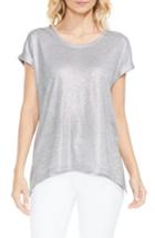 Women's Two By Vince Camuto Foiled Knit Tee - Grey