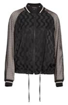 Women's St. John Collection Charmeuse Bomber Jacket - Black