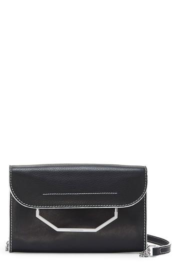 Louise Et Cie Small Malin Calfskin Leather Crossbody - Black