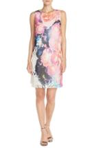 Women's Vince Camuto Floral Chiffon Shift Dress - Pink