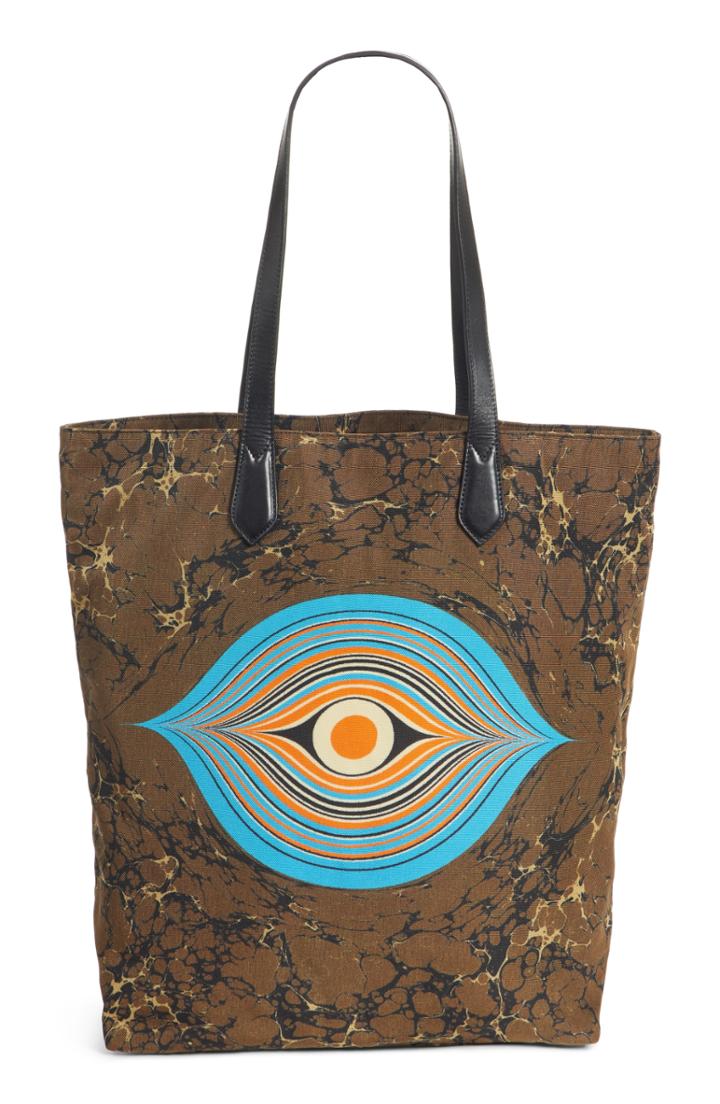 Men's Dries Van Noten Marble Splatter Print Tote -