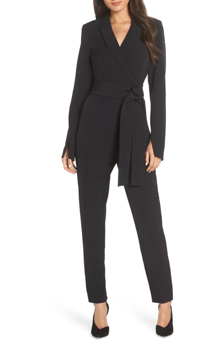 Women's Ever New Tuxedo Jumpsuit - Black