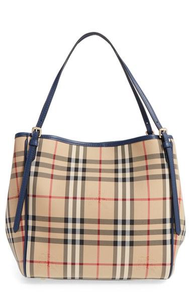 Burberry 'horseferry Canterbury' Nylon Tote - Blue