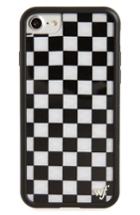 Wildflower Checkerboard Iphone 7 Case - Black