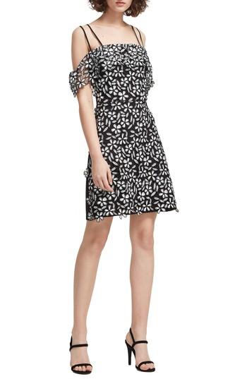 Women's French Connection Fulaga Floral Lace Off The Shoulder Dress - Black