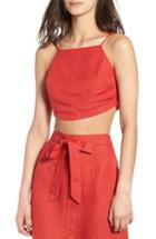 Women's Love Like Summer X Billabong Linen Blend Crop Top - Red