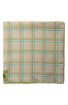 Men's Robert Talbott Plaid Silk Pocket Square, Size - Green