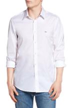 Men's Lacoste Slim Fit Stretch Poplin Woven Shirt Eu - White