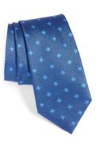 Men's Calibrate Oxford Geometric Silk Tie, Size - Blue