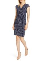 Women's Anne Klein Dot Print Side Twist Dress - Blue