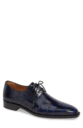 Men's Mezlan Grillo Genuine Alligator Oxford M - Blue