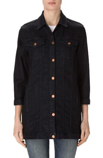Women's J Brand Maxi Longline Denim Jacket - Blue