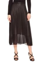 Women's Sandro Delphina Pleat Midi Skirt - Black