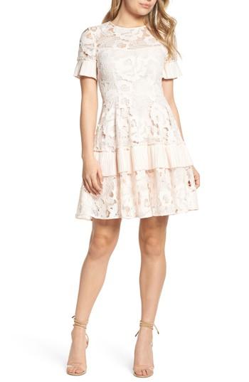 Women's Cooper St Enchantment Lace Fit & Flare Dress - Pink