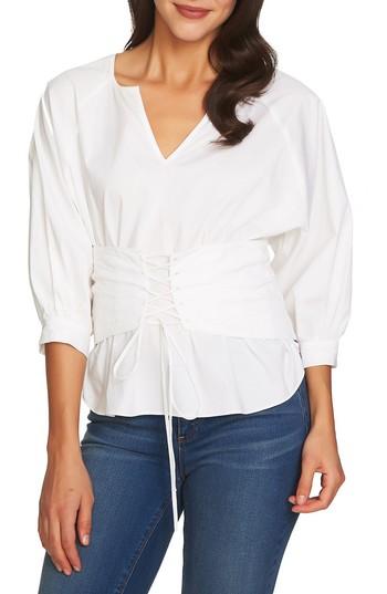 Women's 1.state Blouson Corset Blouse, Size - White