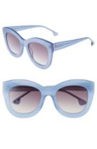 Women's Alice + Olivia Madison 56mm Cat Eye Sunglasses - Cornflower
