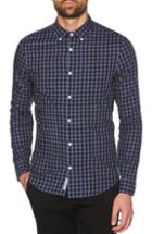 Men's Original Penguin Slim Fit Neppy Gingham Sport Shirt, Size - Blue