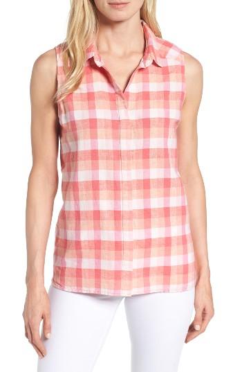 Women's Nydj Linen & Cotton Shirt - Pink