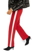 Women's Topshop Side Stripe Track Pants Us (fits Like 0-2) - Red