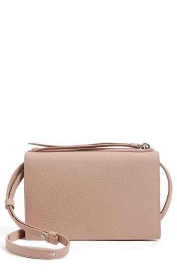 Women's Allsaints Fetch Leather Crossbody Wallet - Pink