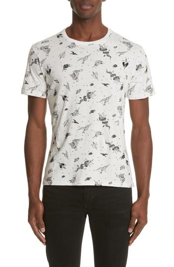 Men's The Kooples Tattoo Print T-shirt - White