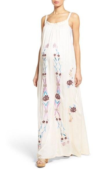 Women's Fillyboo 'ours Is Love' Embroidered Maternity Maxi Dress