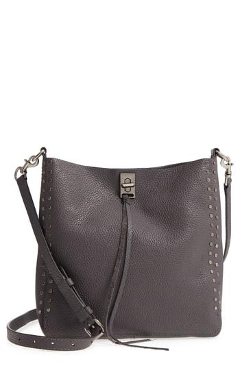 Rebecca Minkoff Small Darren Leather Feed Bag - Grey